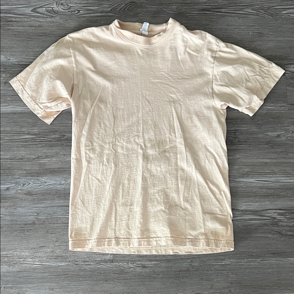 Los Angeles Apparel Cream Short Sleeve Tee, 100% cotton